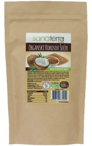 KOKOSOV ŠEĆER ORG 250G SANATERRA SANATERRA