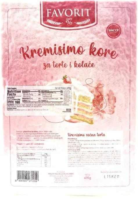 KORE KREMISIMO FAVORIT 470G FAVORIT
