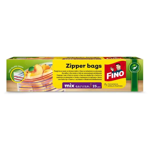 FINO ZIPPER Kese za zamrzivac MIX 0.5/1/2.5l 25/1 FINO