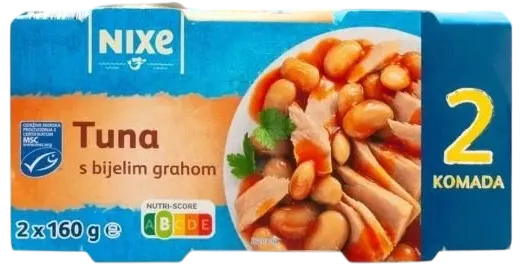 Tunjevina I pasulj MK24 2x160g Nixe