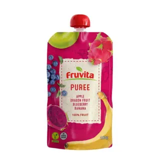 SOK PUREE APPLE,DRAGON FRUIT,BLUEBERRY,BANANA 180gr