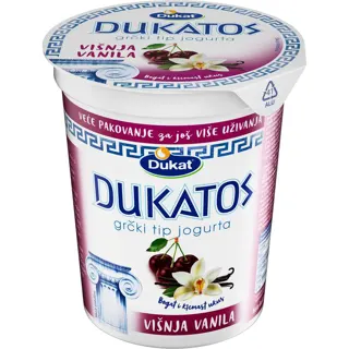 Vocni jogurt visnja vanila Dukatos 400g