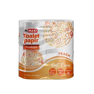 Toalet papir peach Maxi 3sl 4/1