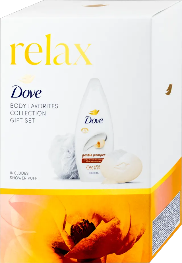 Dove petal kutija sa pufnom (sg+bar+puf) DOVE