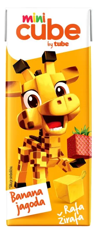 SOK KNJAZ MILOŠ MINI CUBE BY TUBE BANANA I JAGODA 0.2L KNJAZ MILOŠ