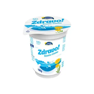 Kiselo mleko 2.8%mm Zdravo casa 180g