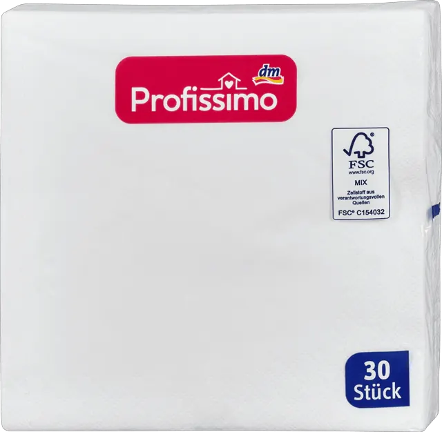Profissimo salvete bele 33X33 30kom Profissimo