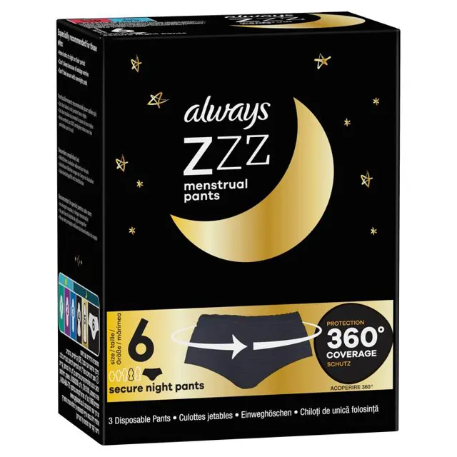always ZZZ menstrualne gaćice S/M 3/1 always