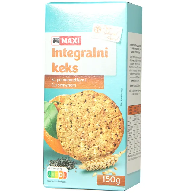 Integ.keks pomorandza&cija seme Maxi150g Maxi