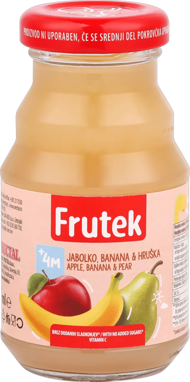 Sokic banana deciji Fructal 125ml 4m+ Frutek