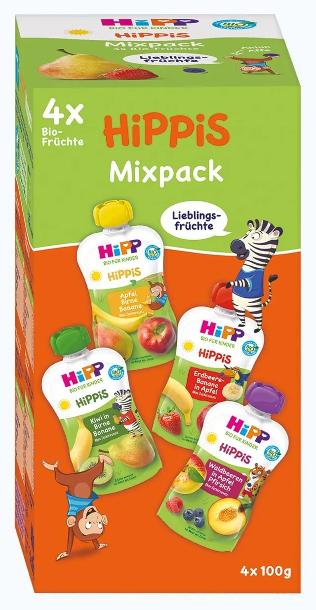 Mixpack Vocne Zabave Hipp-Bio 4x100g Hipp