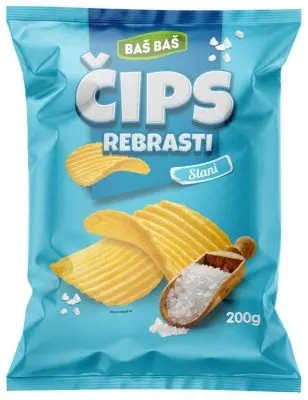 ČIPS REBRASTI SLANI BAŠ BAŠ 200G