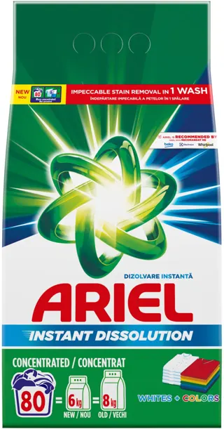DET WHITES&COLORS 80PR 6KG ARIEL