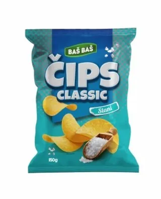 ČIPS CLASSIC SLANI BAŠ BAŠ 150G