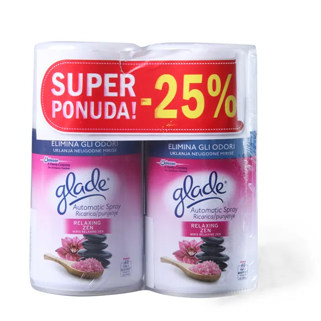 Glade/auto sprej Relax zen dop.1+1 25%gr 269 ml Glade