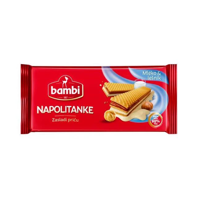 NAPOLITANKE MLEKO LESNIK 185gr BAMBI BAMBI