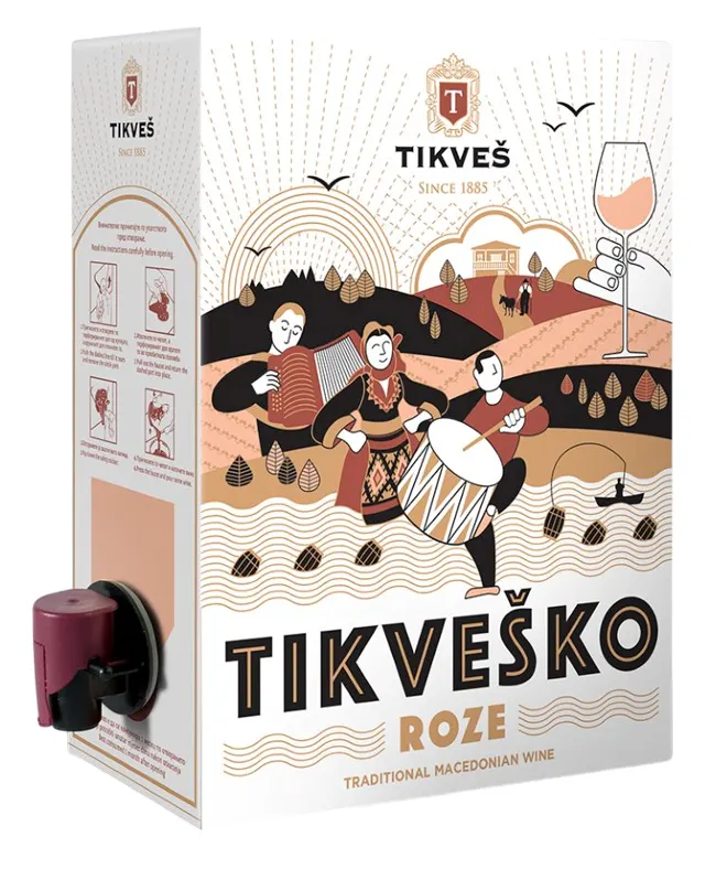 Vino Tikvesko rose bag in box 3l Tikves
