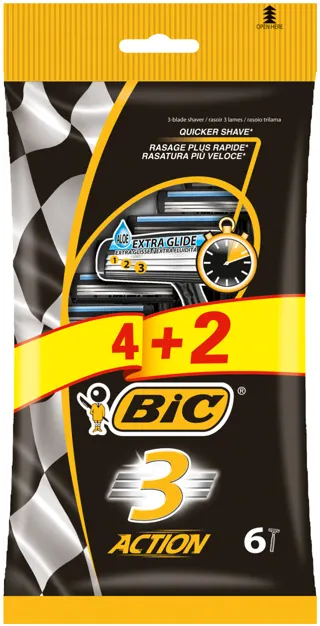 Brijac muski BIC3 Action kesica 4+2