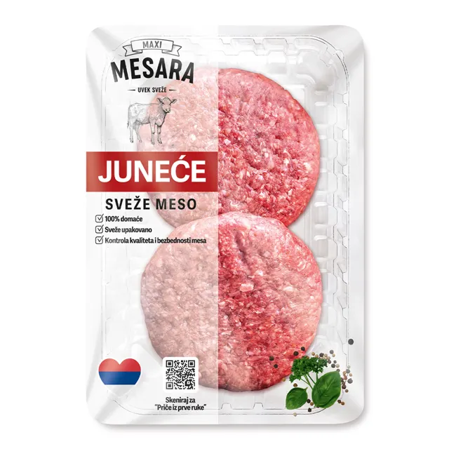 Juneci burger 320g Maxi mesara pakovano meso