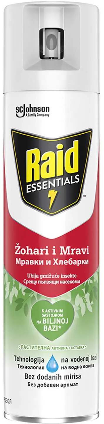 SPREJ ZA GMIZUĆE INSEKTE ESSENTIALS RAID JW 400 ml RAID