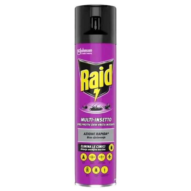 INSEKTICID RAID SPREJ ZA SVE VRSTE INSEKATA 300ML JOHNSON,WAX
