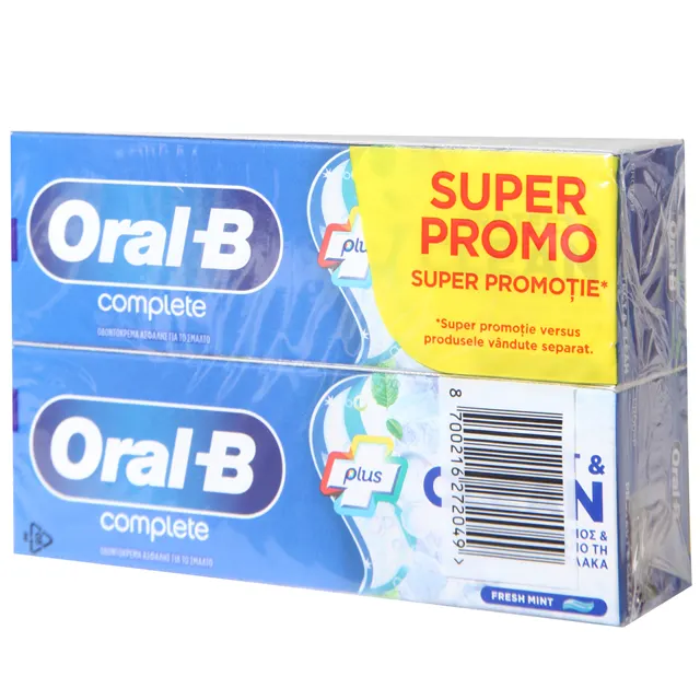 ZP ORAL B COMPLET PROT&CLEAN 2X75ML ORAL B