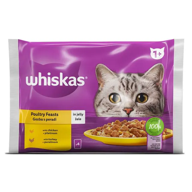 Kesice izbor zivine Whiskas 4x85g Whiskas