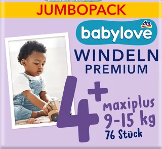 babylove pelene vel.4+ 9-15kg 76kom