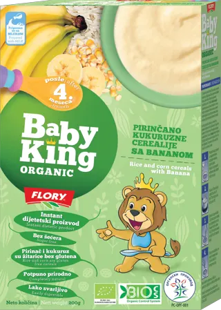 Baby King ORGANIC cerea. sa bananom 200g