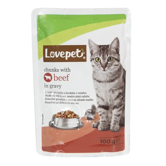 Porcija za macke govedina Love Pet 100g Lovepet