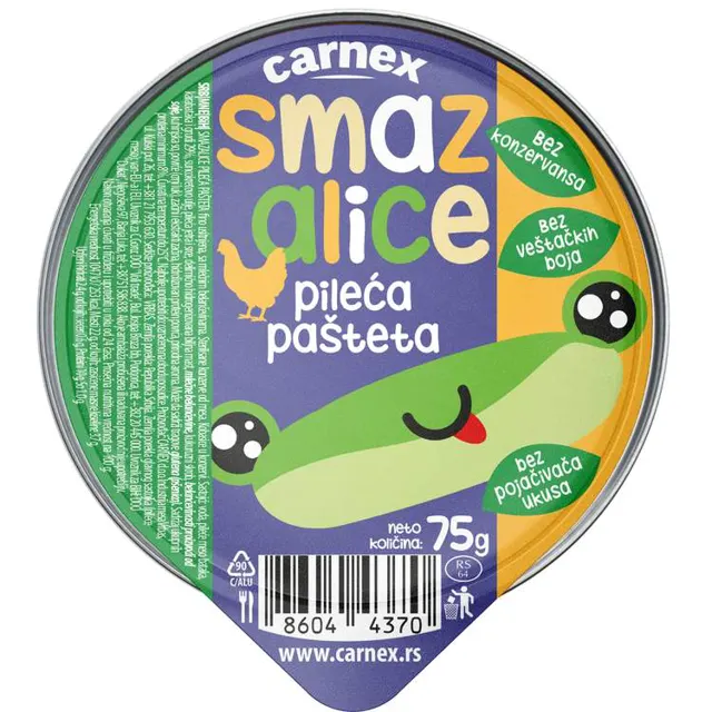 Smazalice pileca pasteta 75g Carnex