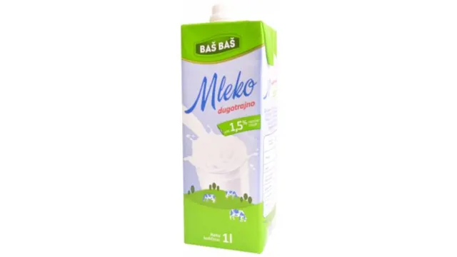 MLEKO UHT BAŠ BAŠ 1.5%MM 1L BAS BAS