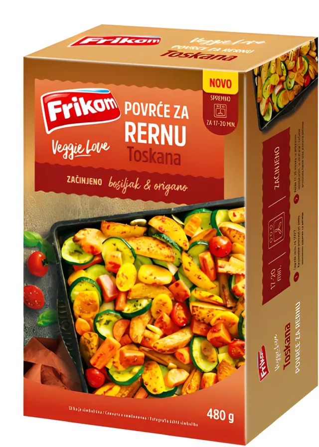 SMRZNUTO POVRĆE FRIKOM TOSKANA VEGGIE LOVE 480G FRIKOM