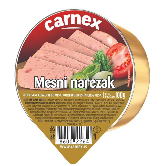 Mesni narezak Carnex folija 100g Carnex