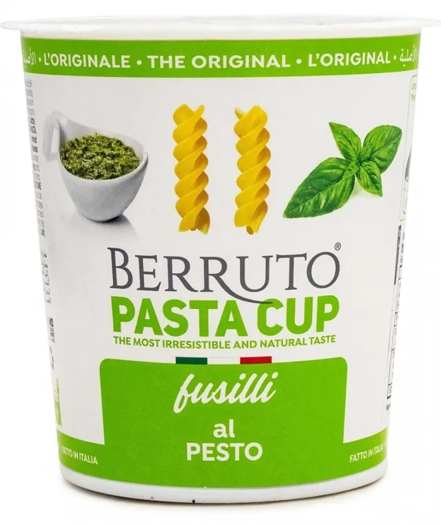 PASTA CUP FUSILLI I ZELENI PESTO BERRUTO 70G BERRUTO