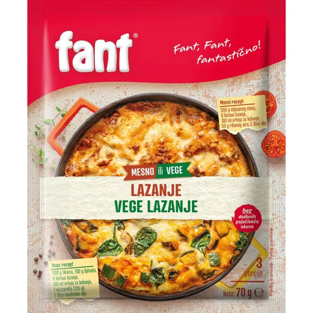 Vegeta Fant za lazanje 70g POdravka FANT