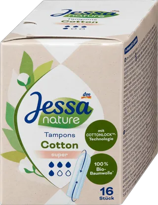 Jessa tamponi Cotton Super nature 16kom