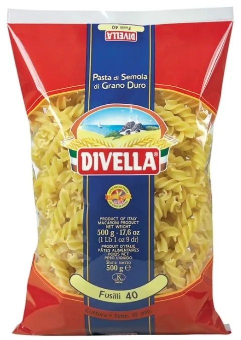 Testenina Fusilli 40 Divella 500g Divella