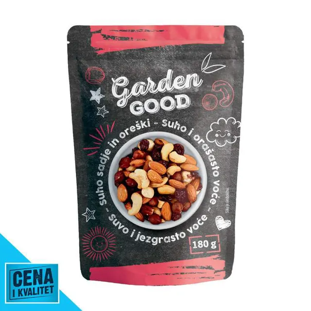 MEŠANO ORAŠASTO I SUVO VOĆE 180G GG GARDEN GOOD