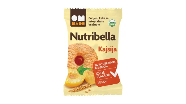 OM MADE Nutribella keks sa kajsijom 50g OM MADE