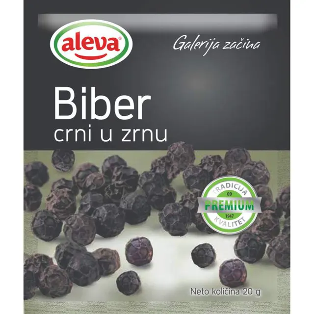Biber u zrnu 20gr Aleva