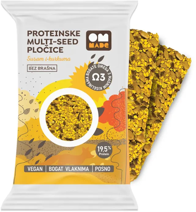 PLOČICE PROTEINSKE BEZ BRAŠNA KURKUMA OM MADE 54G OM MADE