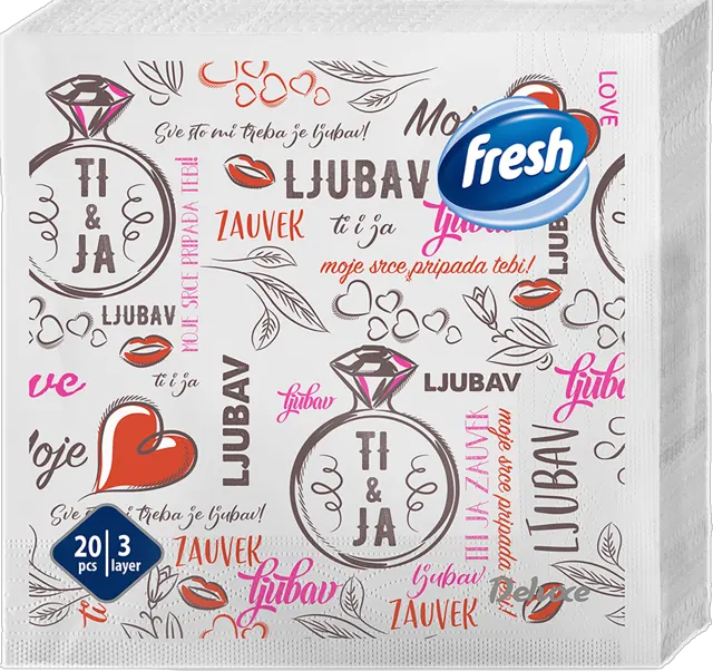SALVETE DEKOR LJUBAV 3SL 20/1 FRESH FRESH