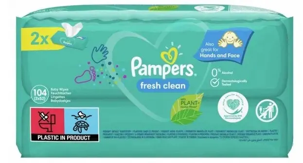 PAM.WIPES F.CLEAN 2X52PCS
