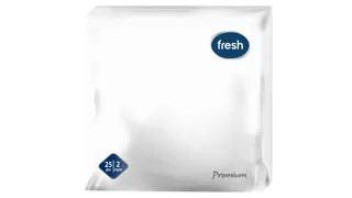 Fresh premium salvete bele 25/1 38x38 Piramida
