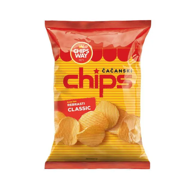 Cips classic rebrasti Chips Way 150g Cacanski