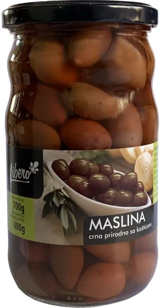 Crna prirodna maslina kalamata 700g Premium Libero