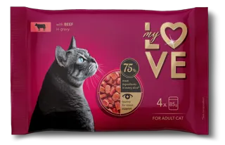 HRANA ZA MACKE SOS MY LOVE GOVEDINA 4*85G