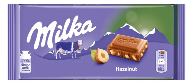 MILKA 100gr HAZELNUT MILKA