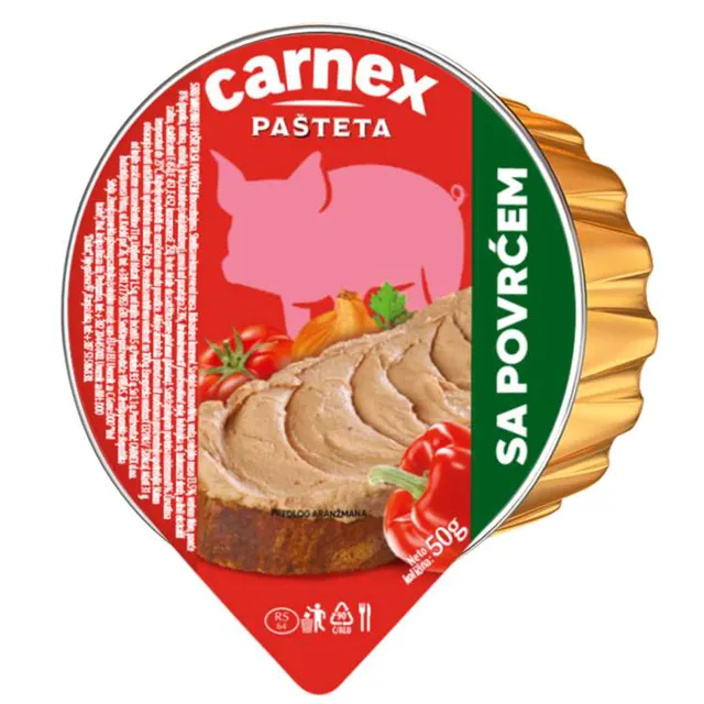 Pasteta sa povrcem Carnex folija 50g Carnex